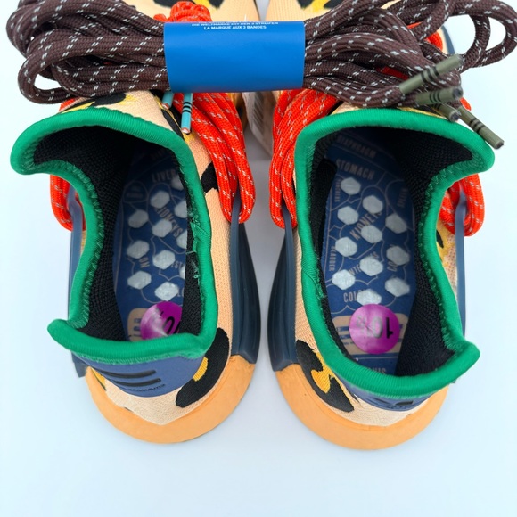 NWT New Adidas Men's Pharrell Williams Hu NMD Animal Print Amber 10.5 Shoes - Picture 6 of 8